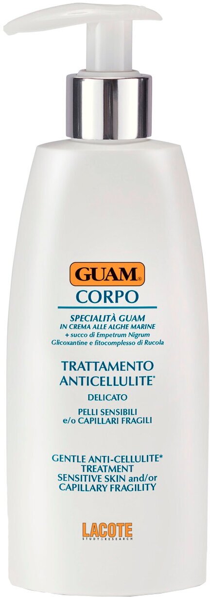 Антицеллюлитный уход Guam Corpo Крем для тела антицеллюлитный для чувствительной кожи с хрупкими капиллярами 200 мл .