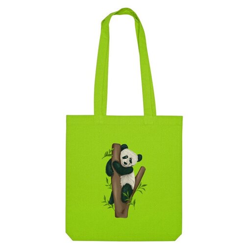 Сумка шоппер Us Basic, зеленый мужская футболка панда на дереве m белый