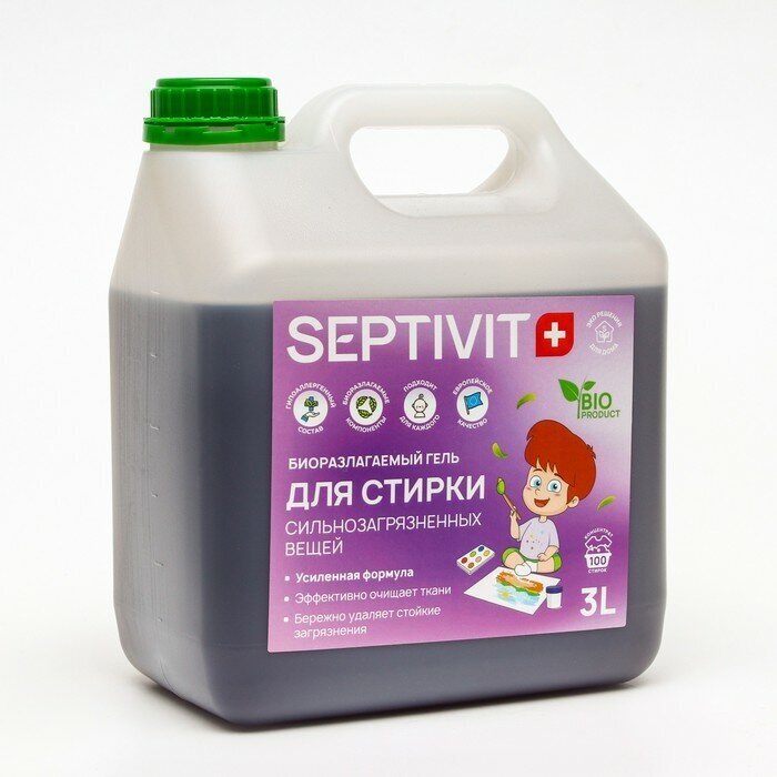 Гель для стирки Сильно загрязненного белья SEPTIVIT Premium / Гель для .