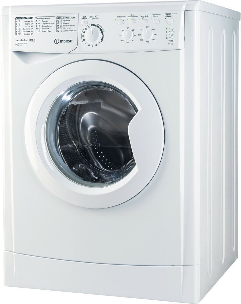 Стиральная машина Indesit EWUC 4105("А",4 кг,60х85х33 см,1000об/мин)белый