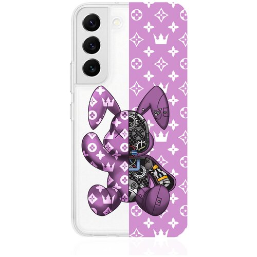 Прозрачный силиконовый чехол MustHaveCase для Samsung Galaxy S22 Bunny Розовый для Самсунг Галакси С22
