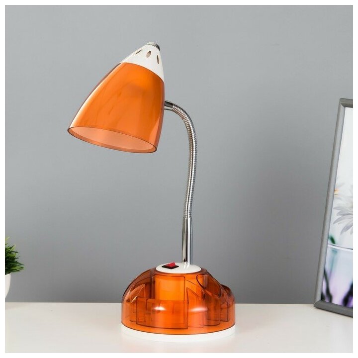 Настольная лампа "Ави" E27 15Вт оранжевый 16х16х49 см