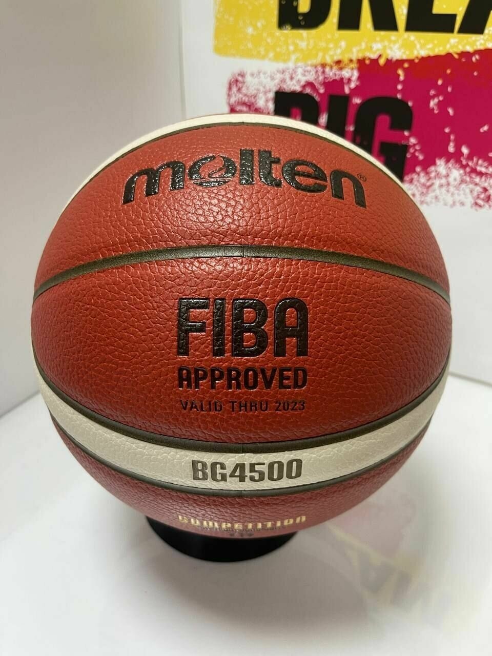 Мяч баскетбольный Molten B6G4500 FIBA Appr, 12 панелей, размер 6