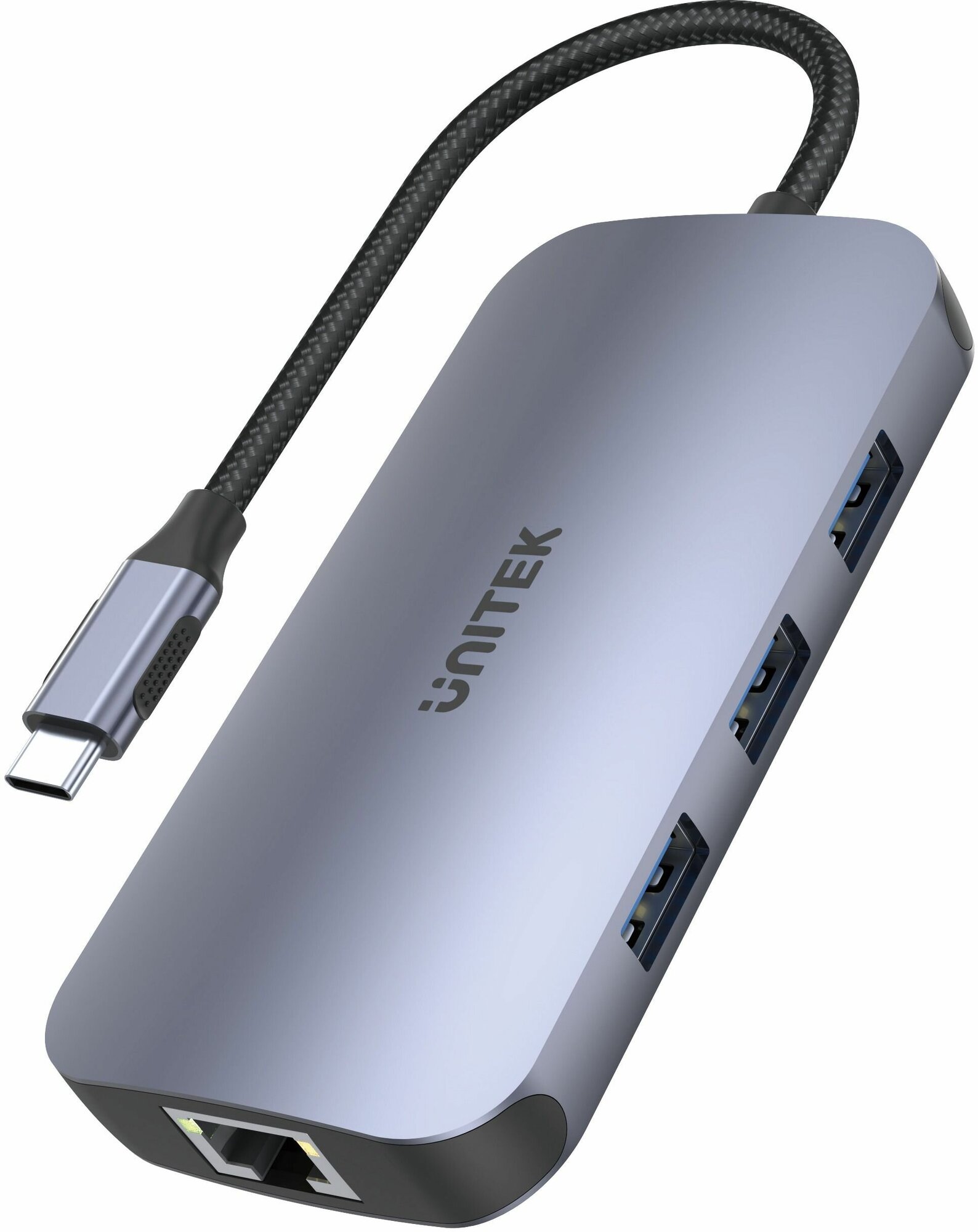 USB-концентратор (хаб) Unitek 9 в 1 (3 x USB A, USB C, 4K HDMI, RJ45, USB C PD, SD/Micro SD) (D1071A)