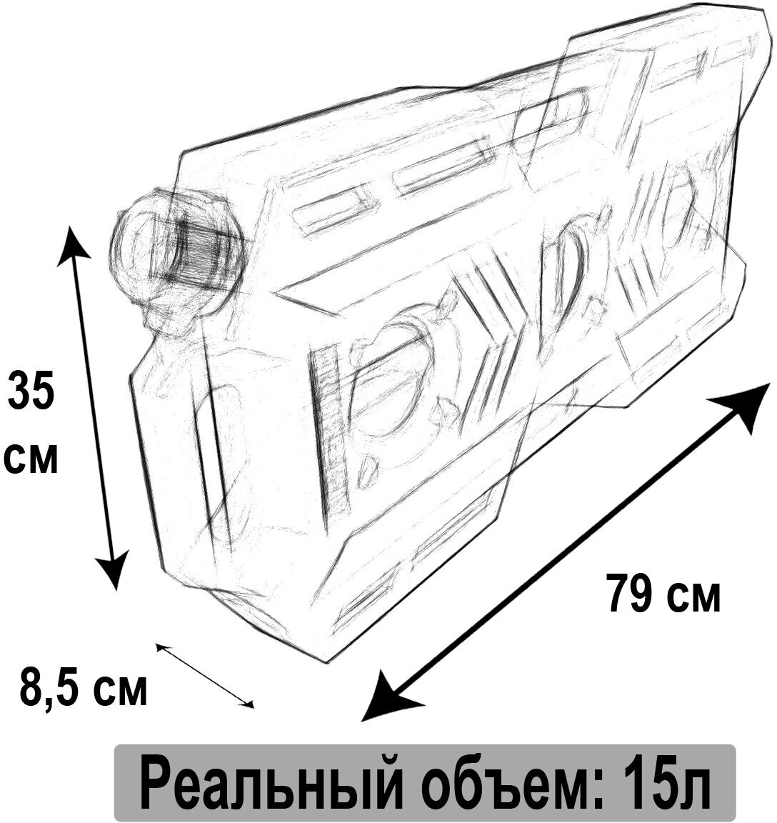Канистра экспедиционная плоская для ГСМ ART-RIDER PRO 15 литров хаки с носиком и 2 горловинами - фотография № 4