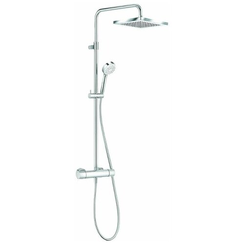 Душевая система KLUDI LOGO DUAL SHOWER SYSTEM с термостатом, хром (6809805-00) душевая система kludi logo dual shower system 6808239 00 с термостатом черная матовая