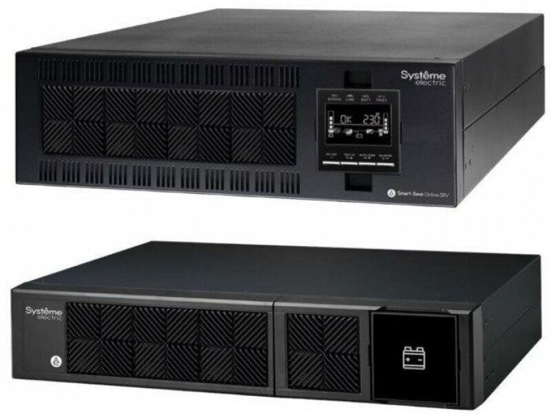 Источник бесперебойного питания Systeme Electriс Smart-Save Online SRV, 10000VA/9000W, On-Line, Extended-run, Rack 5U(Tower convertible), LCD, Out: Hardwire, SNMP Intelligent Slot, USB, RS-232 (SRVSE1 Systeme Electric - фото №15