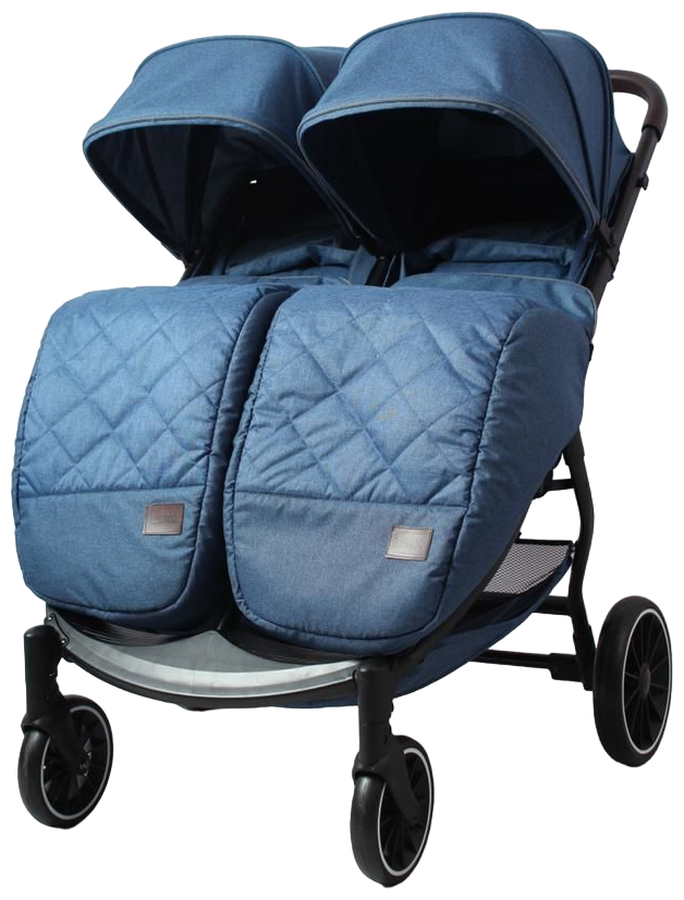 Коляска для двойни LUXMOM T11 (синий) ПА