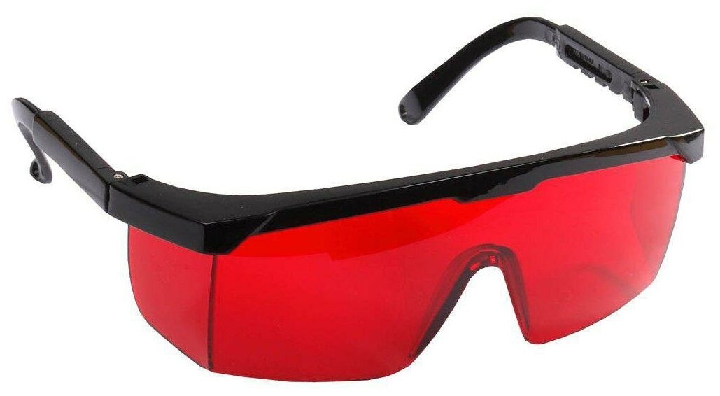 Защитные красные очки STAYER PRO-5 монолинза с дополнительной боковой защитой, открытого типа - фотография № 1
