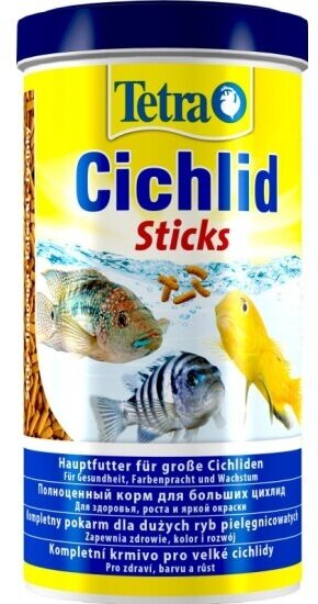 Корм Tetra Cichlid Sticks для всех видов цихлид в палочках, 1 л