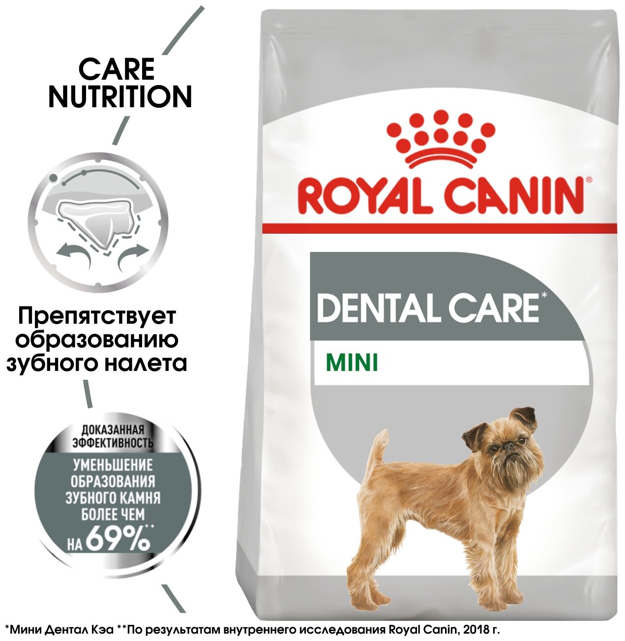 Корм сухой для собак Royal Canin Mini Dental Care(Мини Дентал Кэа) мелких размеров, предрасположенных к образованию зубного камня, 3 кг