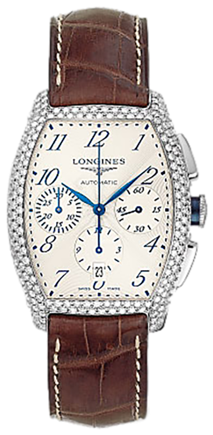 Наручные часы LONGINES, коричневый, серебряный