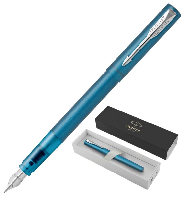 Ручка перьевая Parker Vector XL Teal, синяя, 0,8 мм