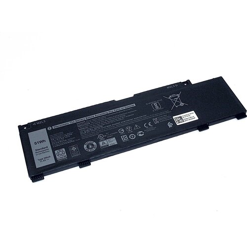 Аккумулятор 266J9 для ноутбука Dell G3 15 3590 11.4V 51Wh (4470mAh) черный шлейф для матрицы dell g3 3500 g5 5500 5505 144hz 1 шт