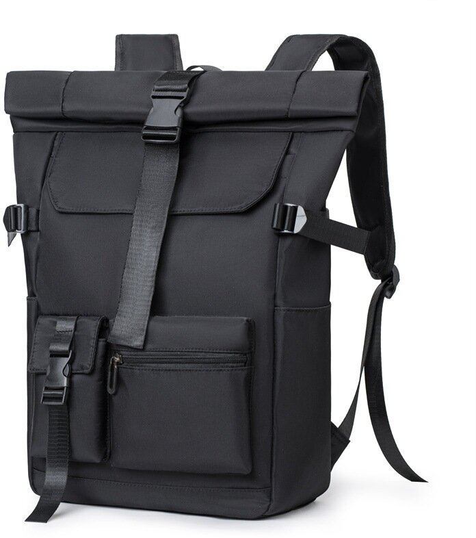 Рюкзак молодёжный, для учебы, работы, ноутбука, школьный RAMMAX. IT'S MY STYLE RKZ-12/черный_карман
