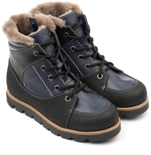 Ботинки Tapiboo, зимние, натуральная кожа, на молнии, размер 33, синий