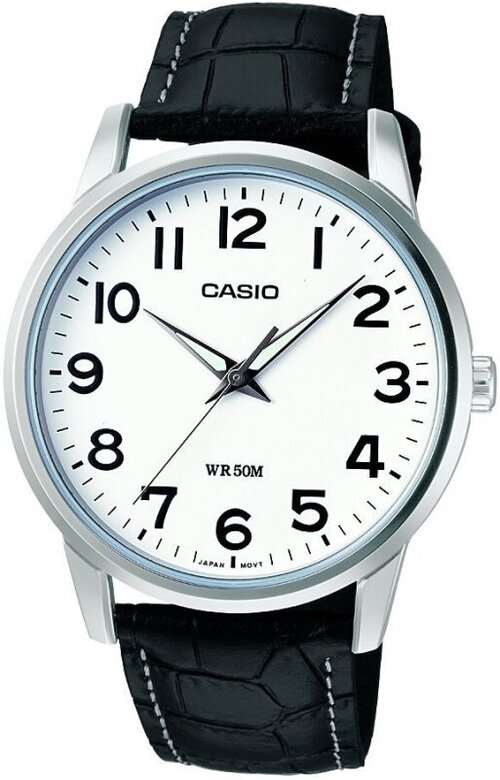 Наручные часы CASIO MTP-1303L-7B, серебряный, черный