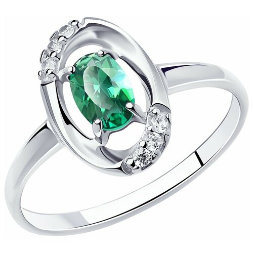 фото Diamant кольцо из серебра с фианитами 94-110-00705-1, размер 17.5