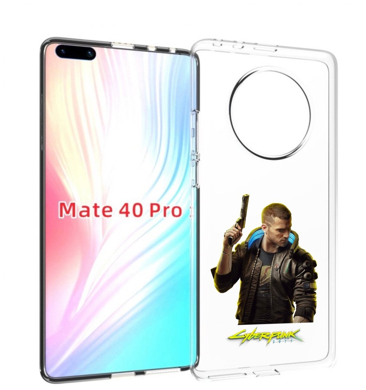 Чехол MyPads Cyberpunk-2077 для Huawei Mate 40 Pro (NOH-NX9) задняя-панель-накладка-бампер