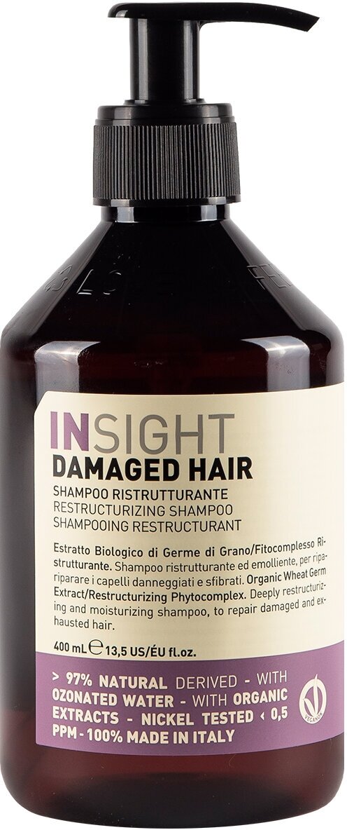 Шампунь для поврежденных волос Insight Damaged Hair Restructurizing Shampoo, 400 мл