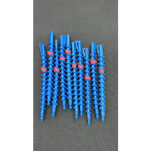 Спиральные бигуди 120x 5мм, синие, комплект - 10 штук спиральные бигуди 120x 5мм красные комплект 10 штук