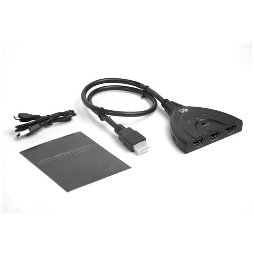 GCR GL-v301ZP переключатель HDMI 3 к 1 + USB port