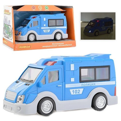 Полиция, автомобиль инерционный (со светом и звуком) (в коробке) автомобиль полиция инерционный со светом и звуком в коробке