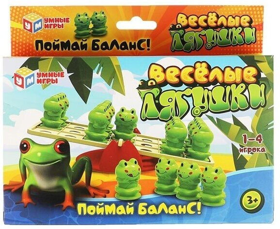 Настольная игра Умка баланс "Веселые лягушки" 1-4 игрока, для детей от 3 лет, B2029081-R (327404)