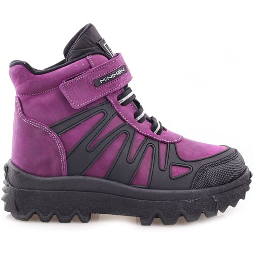 Ботинки MINIMEN, демисезон/зима, натуральная кожа, на липучках, размер 36, фиолетовый
