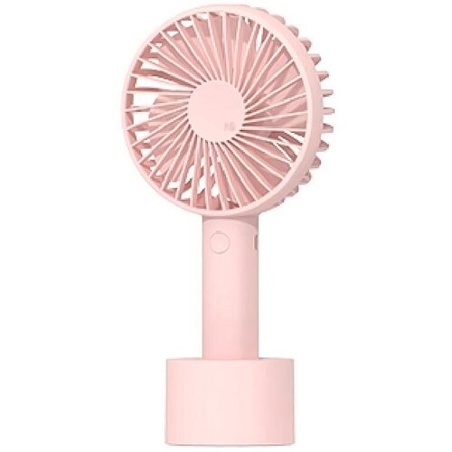 Портативный вентилятор ручной SOLOVE manual fan 2000mAh 3 Speed CHARGING BASE (Зарядная подставка) (N9P Pink) розовый