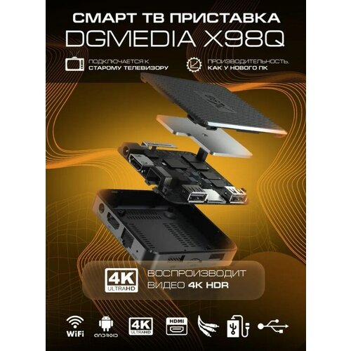 Андроид ТВ приставка DGMedia X98Q S905W2 1Gb8Gb 249000₽