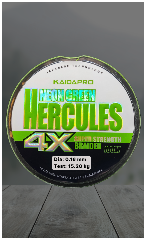 Плетенка KAIDA PRO HERCULES Neon Green 4X100м 0.16мм