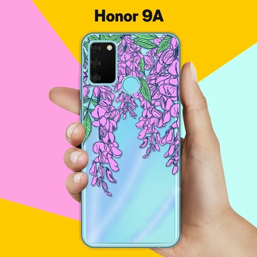 Силиконовый чехол Цветы фиолетовые на Honor 9A силиконовый чехол цветы фиолетовые на honor 9a