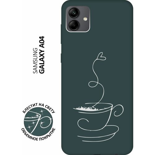 Силиконовый чехол на Samsung Galaxy A04, Самсунг А04 Silky Touch Premium с принтом Coffee Love W зеленый силиконовый чехол на samsung galaxy a04 самсунг а04 silky touch premium с принтом game repeat w зеленый