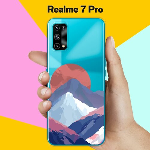 Силиконовый чехол на realme 7 Pro Горы / для Реалми 7 Про силиконовый чехол на realme 7 pro реалми 7 про черная монашка