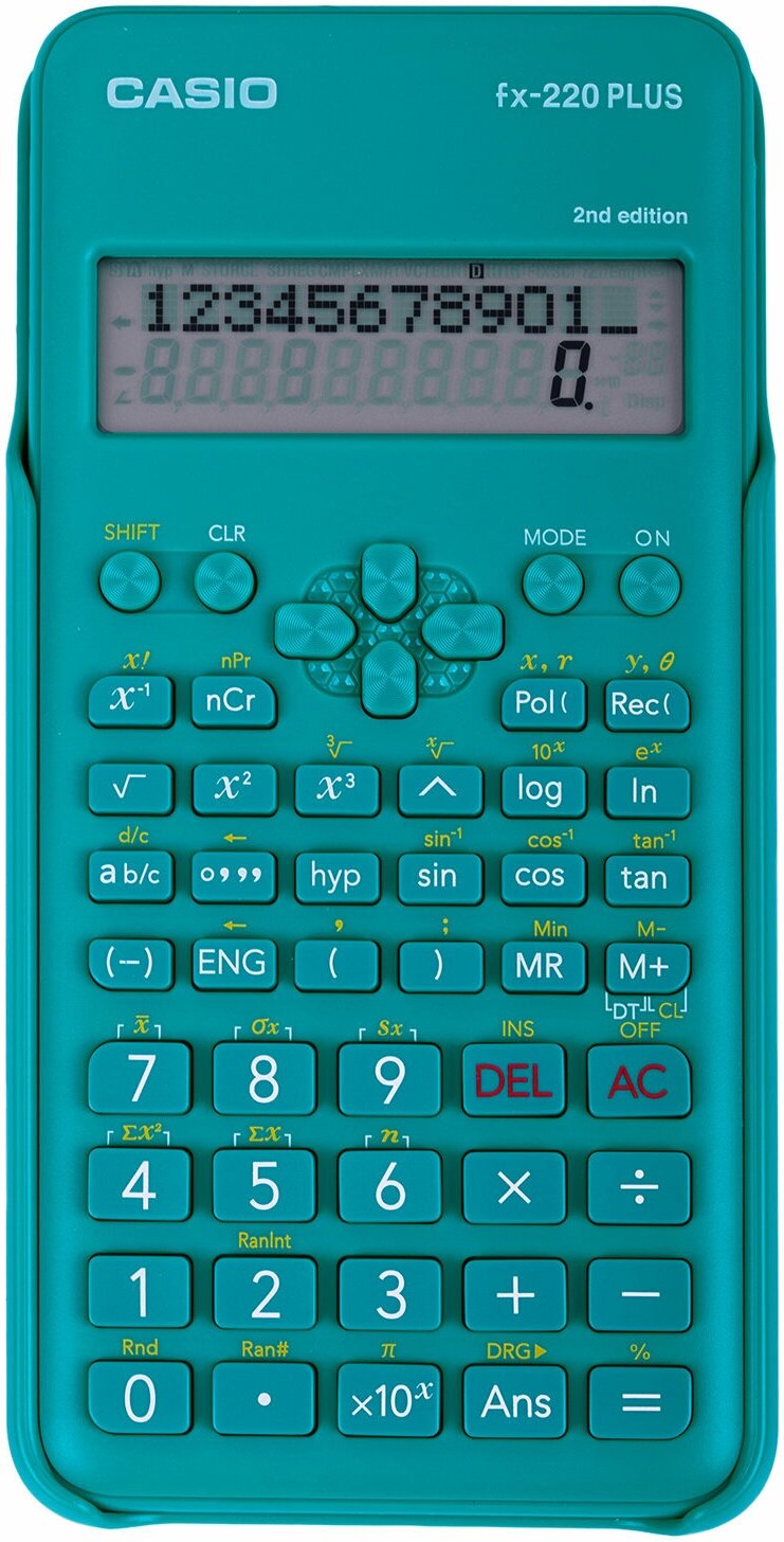 Калькулятор инженерный непрограммируемый научный для ЕГЭ Casio Fx-220plus-2-s (155х78 мм), 181 функция, питание от батареи, 250393