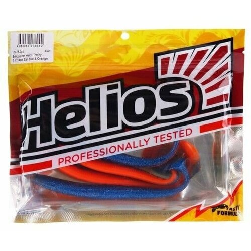 виброхвост helios trofey star blue Виброхвост Helios Trofey Star Blue & Orange, 14 см, 4 шт. (HS-25-044)