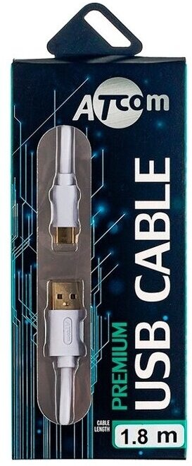 Atcom Кабель USB2.0 A-Type-C Atcom AT6256, белый (1.8м) (ret)