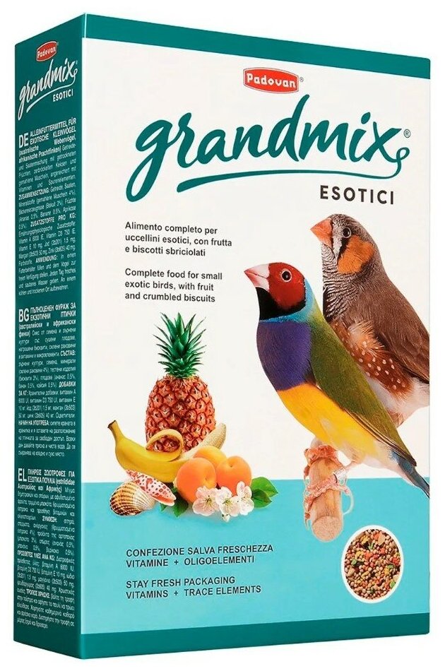 Padovan Grandmix корм для экзотических птиц Esotici 1 кг