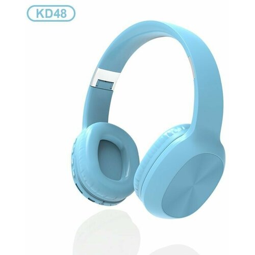 Голубые наушники большие - гарнитура bluetoothKADUM KD48 100800₽