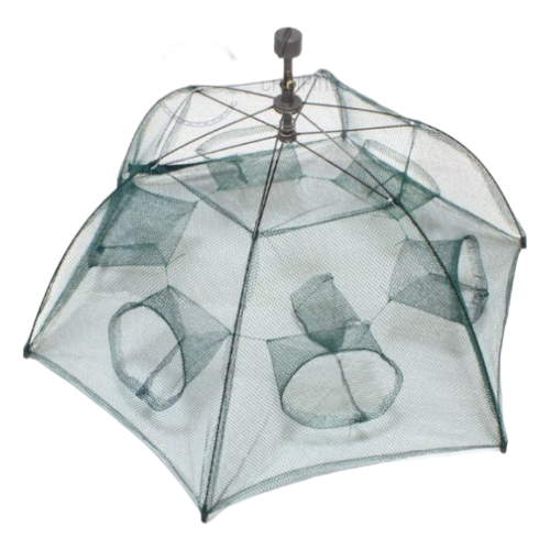 Раколовка складная, зонтик, 6 входов полуавтоматическая сетка раколовка зонт mifine складная раколовка на 6 входов