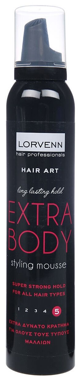 LORVENN Hair Art пенка Extra Body экстрасильная фиксация, 200 мл