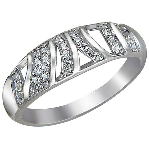 фото Эстет кольцо с 39 фианитами из серебра 01к156958, размер 17.5