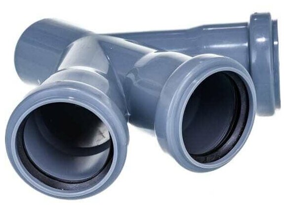 фото Крестовина 50х50х50х50 45градусов для пластиковой канализации 1909