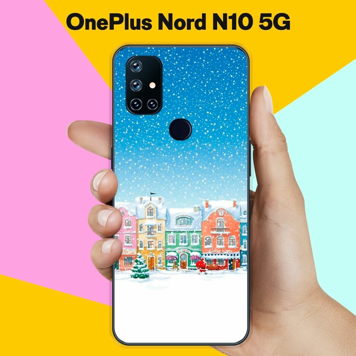 Силиконовый чехол на OnePlus Nord N10 5G Снежный город / для ВанПлас Норд Н10 5Джи