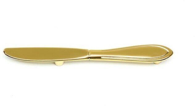 Ручка скоба "Нож" , м/о 76 мм, цвет золото - фотография № 2