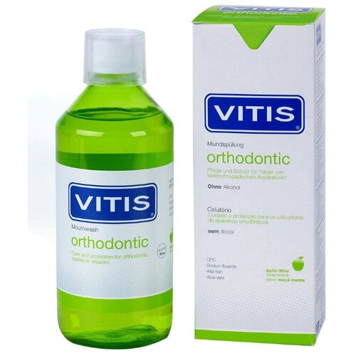 Ополаскиватель для полости рта Vitis Orthodontic, 500 мл, Dentaid dentaid vitis orthodontic ортодонтический воск белый