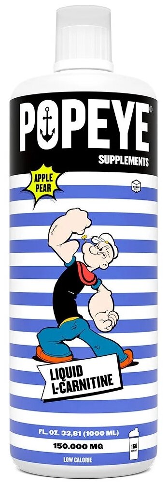 L-карнитин Popeye L-Carnitine Concentrate 1L (Яблоко-груша)