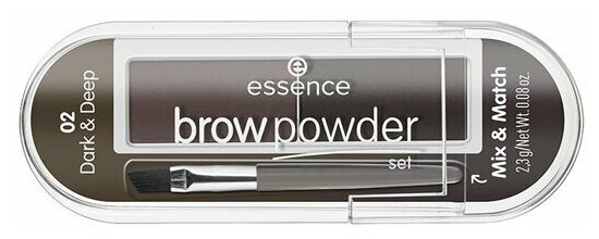 Essence Пудра для бровей Essence Brow Powder Set, 02 dark and deep