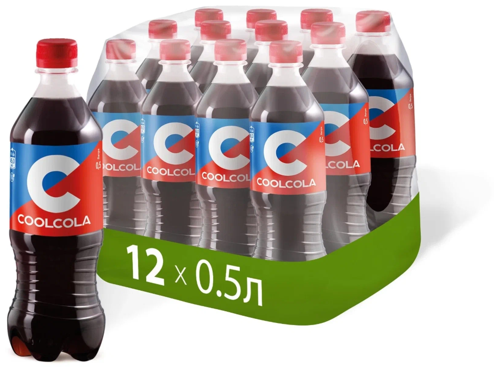 Напиток "Кул Кола" ("Cool Cola") безалкогольный сильногазированный, ПЭТ 0.5 упаковка (12шт) - фотография № 6